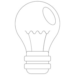 Lamp Communicating Sticker 2D Outline Illustrations