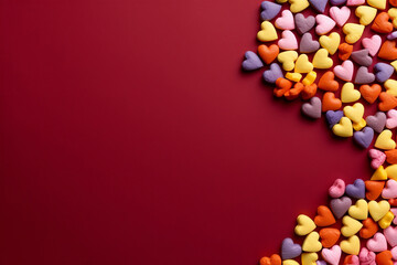 Hearts with backround