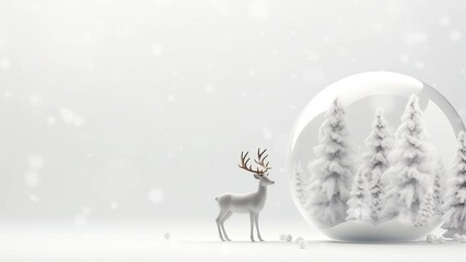 christmas background with deer - Powered by Adobe