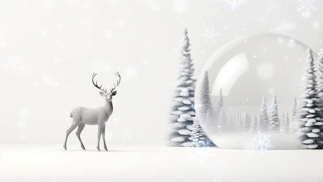 deer in the snow