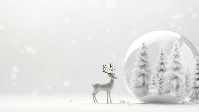 christmas background with deer