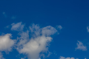 Fototapeta na wymiar Blue sky with clouds over Kharkov
