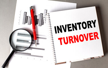INVENTORY TURNOVER text written on notebook with chart
