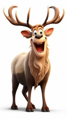 Santas reindeer postcard