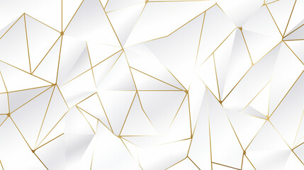 Abstract simple geometric seamless pattern with gold lines texture on white background