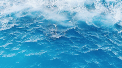Sea surface aerial view. Blue waves and water surface texture. blue sea background. Nature background