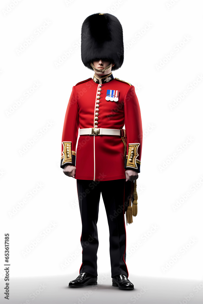 Wall mural illustration of a british royal guard soldier. united kingdom