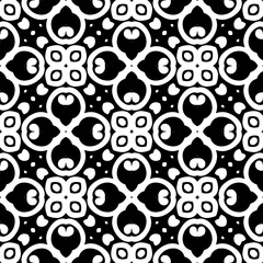 White background with black pattern. Seamless texture for fashion, textile design,  on wall paper, wrapping paper, fabrics and home decor. Simple repeat pattern.