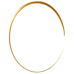 Aesthetic golden oval frame