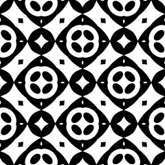 White background with black pattern. Seamless texture for fashion, textile design,  on wall paper, wrapping paper, fabrics and home decor. Simple repeat pattern.