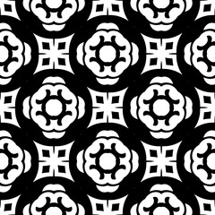White background with black pattern. Seamless texture for fashion, textile design,  on wall paper, wrapping paper, fabrics and home decor. Simple repeat pattern.