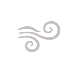 Doodle wind blow icon vector