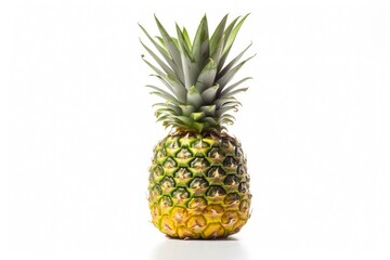 Fototapeta premium Fresh ripe pineapple fruit isolated on white backround