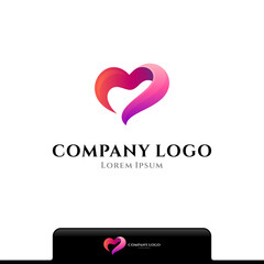 Simple heart logo design