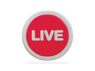 3d social media live streaming icon