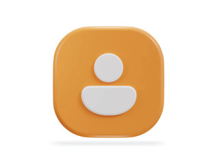 3d user profile icon illustration