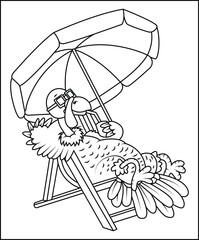 Thanksgiving coloring page for kids