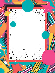Obraz premium Retro abstract frame background with copy space inside 