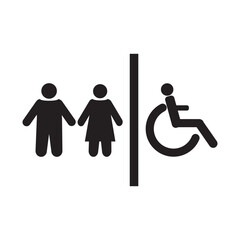 Toilet for men and women and people with disabilities