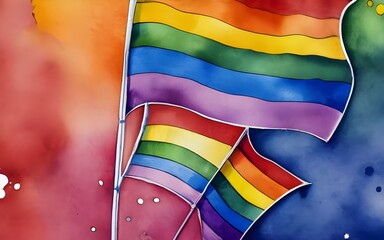 rainbow flag on the flag