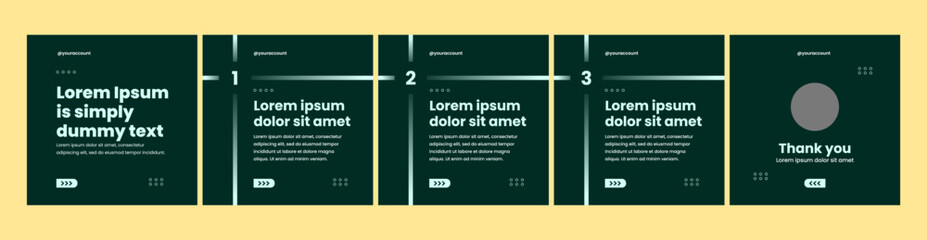 carousel slide template for social media posts © Rozin