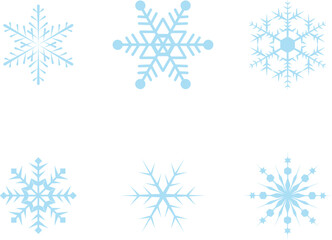 Set of snowflake Christmas Vector illustration