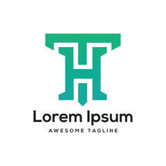 Obraz premium TH Letter Logo Design Free Icon Rahim By Designer