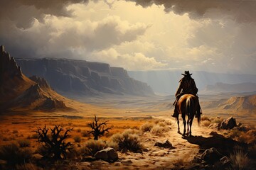 Cowboy from the west - obrazy, fototapety, plakaty