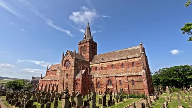St Magnus Cathedral.  St Magnus Cathedral in Kirkwall on the Scottish island of Orkney.  The cathedral was founded in 1137 and is the only complete medieval cathedral in Scotland.
