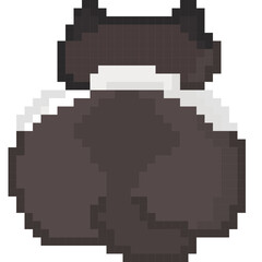 Obraz premium behind cute kitty cartoon pixel art 8 bit vector Flat icon