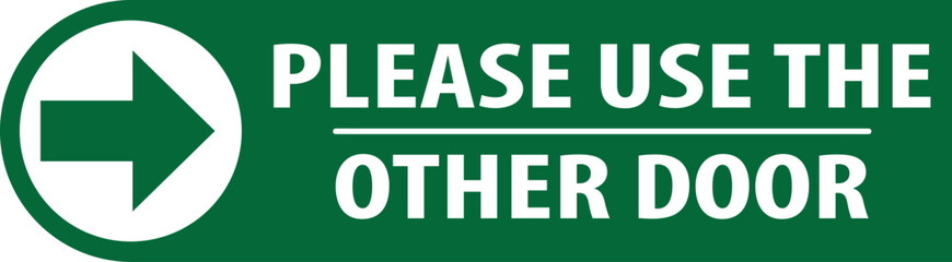 Use the other door direction sign vector