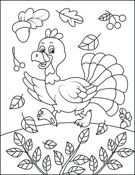funny thanksgiving coloring page for kids