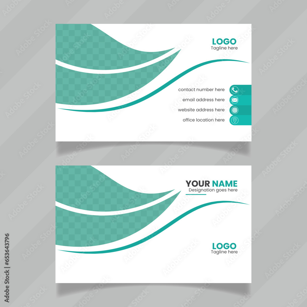 Poster personal identity card with multicolor design concept. editable and vector template file for busines