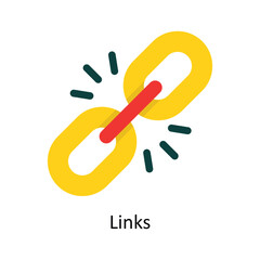 Links vector Flat Icon Design illustration. Symbol on White background EPS 10 File 