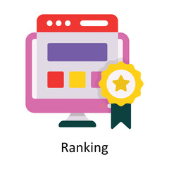 Ranking vector Flat Icon Design illustration. Symbol on White background EPS 10 File 