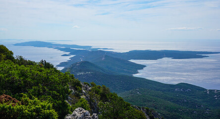 croatia, sea, bay, zatoka, lato, morze, cres, plaza, wybrzeze, krajobraz, niebo, podróż, chmura
