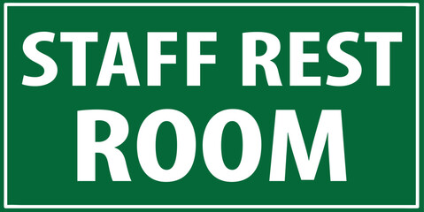 Staff rest room sign vector