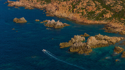 The coastline of the north-west of Sardinia. Di Cala Beach near Canneddi. Photos taken with a...
