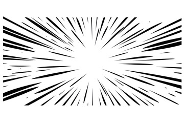 Obraz premium These comic action lines are a vector isolated illustration featuring comic speed effect frames with explosions, bangs, and radial bursts.Generative AI