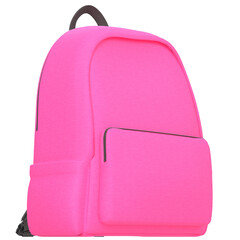Fototapeta premium 3D rendering illustration of a pink backpack