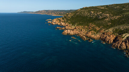 The coastline of the north-west of Sardinia. Di Cala Beach near Canneddi. Photos taken with a...