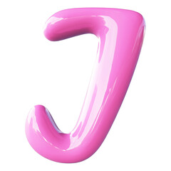 Pink Letter I Bubble - 3d Aphabet Font