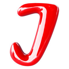 Red Letter I Bubble - 3d Aphabet Font