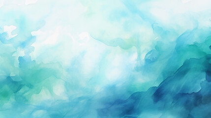 Blue green abstract watercolor. Art background for design. Generation AI