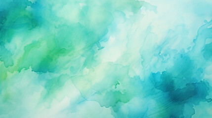 Blue green abstract watercolor. Art background for design. Generation AI - obrazy, fototapety, plakaty