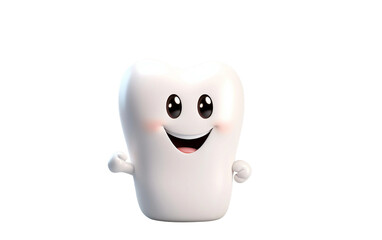 Happy and Healthy Teeth Isolated on a Transparent Background PNG.