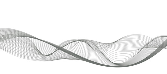 Modern vector background with grey wavy lines.