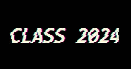 Class of 2024. Template for graduation design, party	
