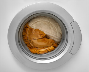 Washing large blankets and pillows in the washing machine.