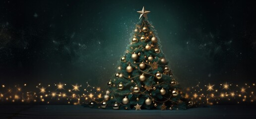 huge Christmas tree generated with ai
